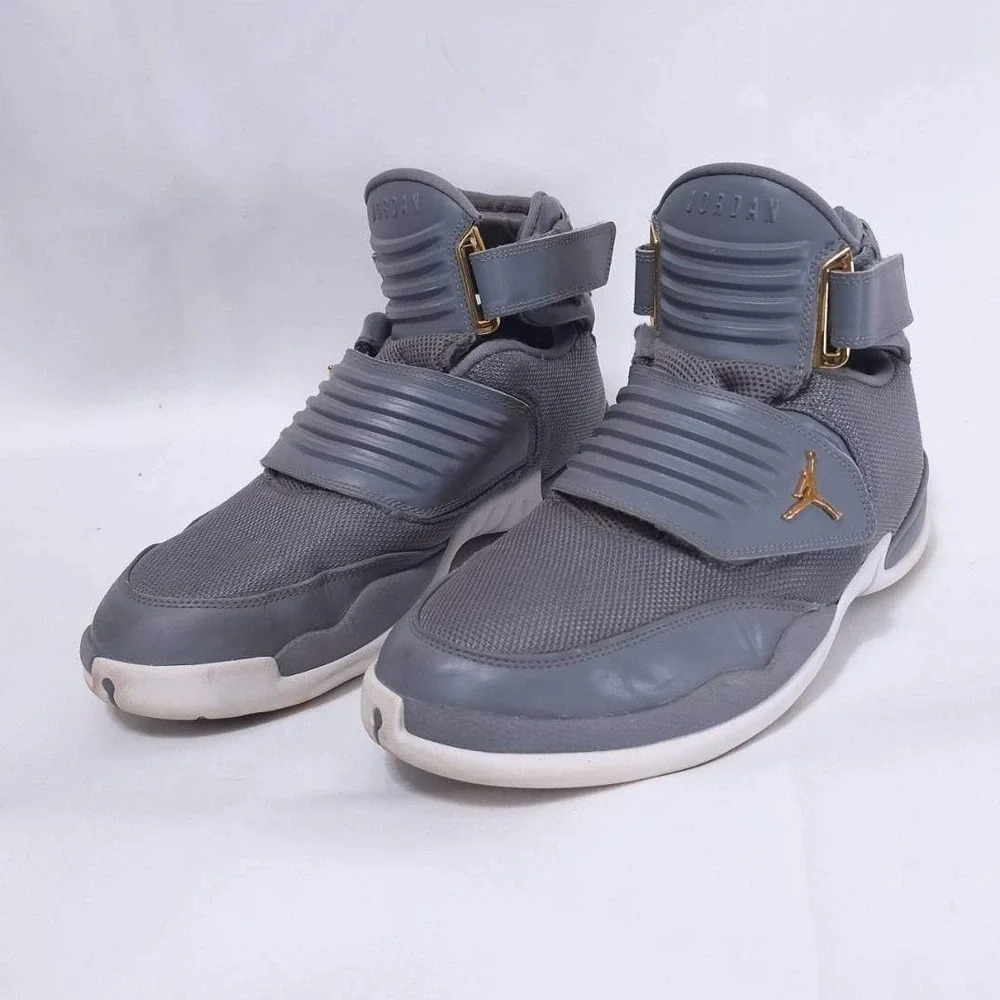 Air Jordan Generation 23 Grey Men‎ 11 Adjustable Strap Gold Jumpman AA1294‑004